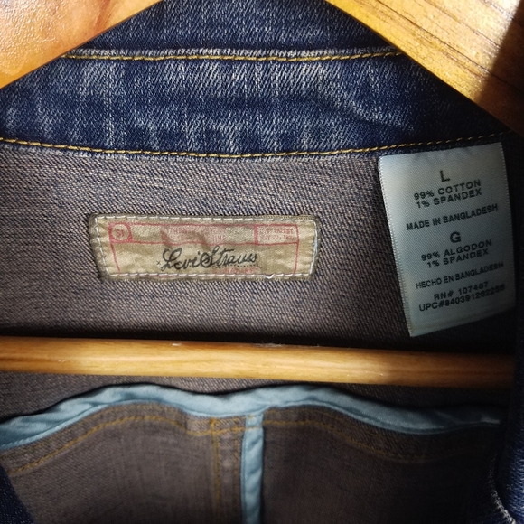 Women's VTG Levi's Denim Jacket Size L - Picture 5 of 6